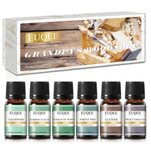 EUQEE scented fragrance oil 6-pack bottles for diffusers, room fragrance, and daily home aromatherapy use.