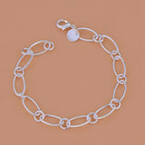 Everyday 925 Sterling Silver Heart Chain Bracelet silver bracelet for casual wear, stackable styling, and gift occasions.
