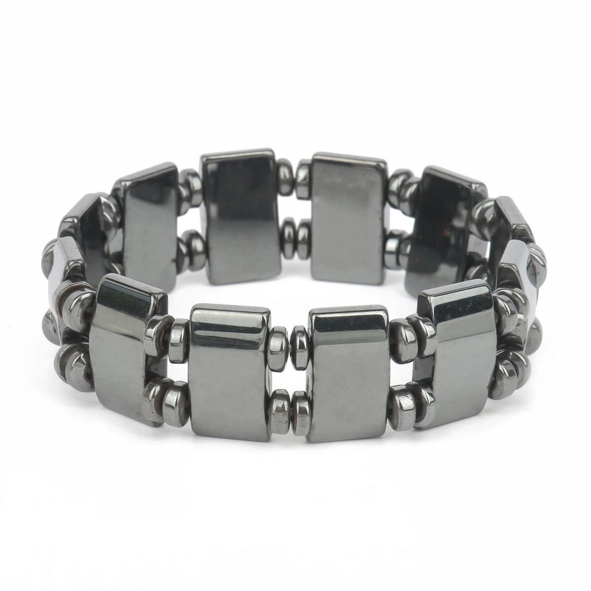 Everyday Magnetic Hematite Therapy Bracelet unisex beaded accessory for regular wear, workday styling, and casual outfit pairing.