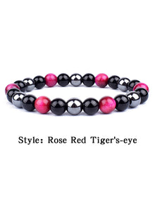 OAIITE Evil Eye & Tiger Eye healing stone bracelet for meditation, protective wear, and daily jewelry use.