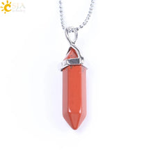 Faceted Hexagonal Bullet Crystal Necklace pendant for daily jewelry wear, spiritual styling, and crystal accessory use.