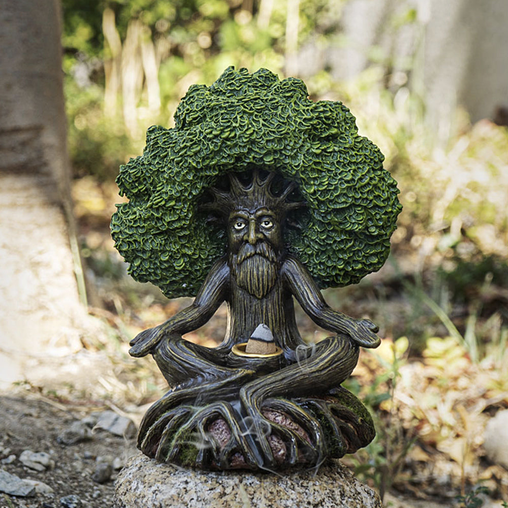 Fantasy tree backflow incense burner for creating a waterfall smoke effect during yoga practice, relaxation, and decorative display.