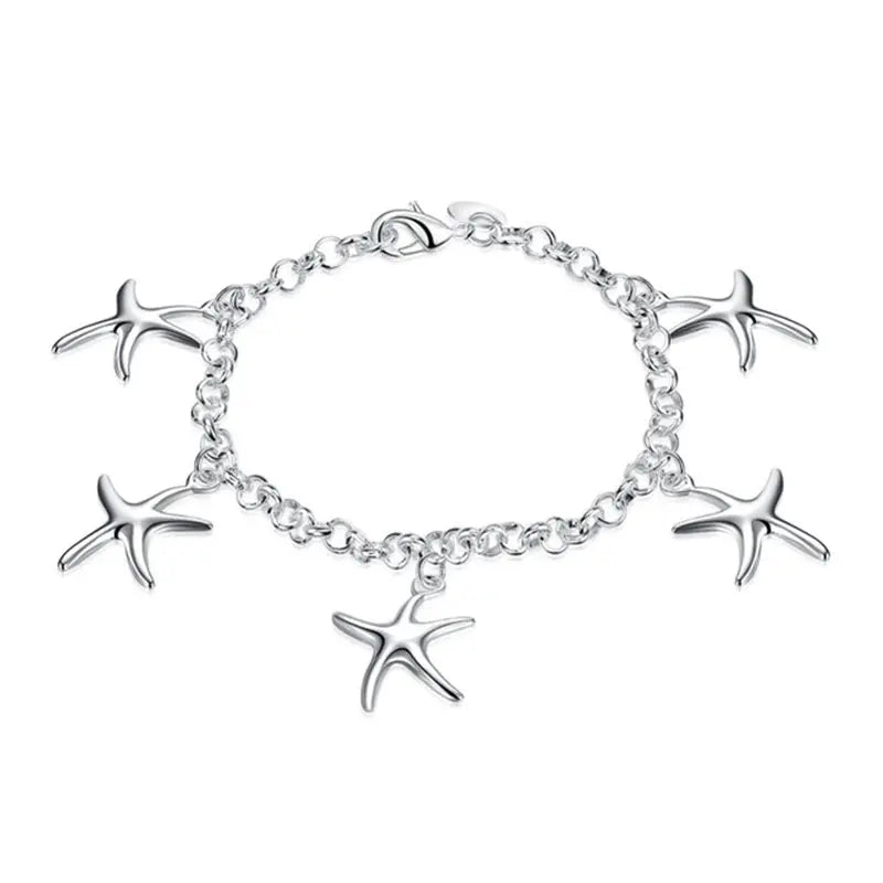 Fashion rope chain bracelet in sterling silver for wrist styling, gift giving, and everyday accessory wear.