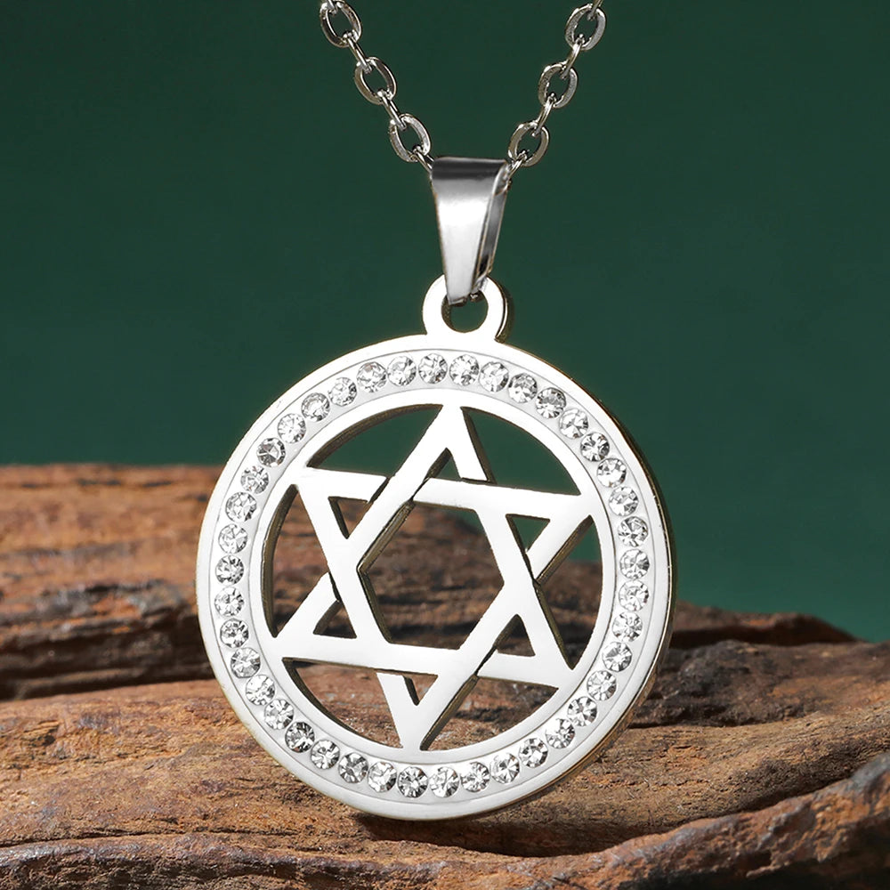 Zircon Star & Tree of Life fashion necklace pendant for daily accessorizing, gift use, and statement jewelry wear.