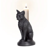 Faust's Familiar black cat candlestick holder, angle view