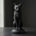Faust's Familiar black cat candlestick holder, front view