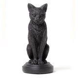 Faust's Familiar black cat candlestick holder, front view