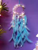 Feather Moon Dream Catcher home décor hanging ornament for living room styling, peaceful decoration, and boho interior use.