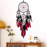 Feathered Bohemian Dream Catcher wall hanging for home decor, bedroom accents, and calming decorative use.