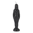 Female-form black ritual candle, 7 inch