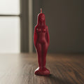 Female-form red ritual candle, 7 inch