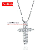 Fine 925 cross necklace with moissanite accents for elegant gifting, religious occasions, and daily jewelry use.