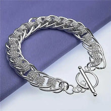 Fine 925 Sterling Silver mesh chain bracelet for elegant wrist styling, special occasions, and everyday wear.