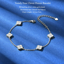 Fine jewelry adjustable moissanite clover necklace for holiday gifts, formal styling, and everyday luxury wear.