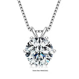 Fine moissanite solitaire pendant necklace in 925 silver for polished daily wear, romantic gifting, and occasion styling.