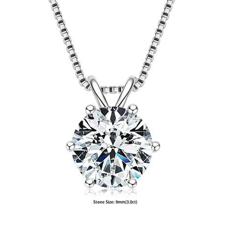 Fine moissanite solitaire pendant necklace in 925 silver for polished daily wear, romantic gifting, and occasion styling.