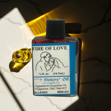Fire of Love Wish Oil bottle of ritual candle oil for dressing candles, love petitions, and devotional practice.