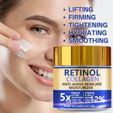 Retinol & Collagen firming face cream 60g jar for tightening skin appearance, nourishing the face, and daily skincare use.