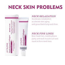 Hydrolyzed Collagen Neck Cream skincare cream for firming, lifting, and rejuvenating the neck and jawline area.