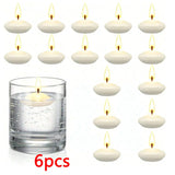 Floating disc candles for water bowls, floral centerpiece displays, and decorative candle lighting.