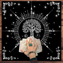 Moonlight Flower Tarot Reading Cloth tarot spread cloth for card layouts, intuitive readings, and ritual use.