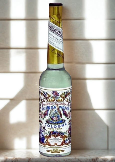 Florida Water cologne bottle for spiritual cleansing, blessing, and ritual use.