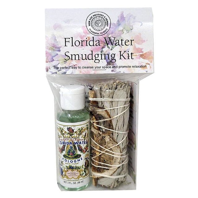 Florida Water Smudging Kit with smudge sage bundle
