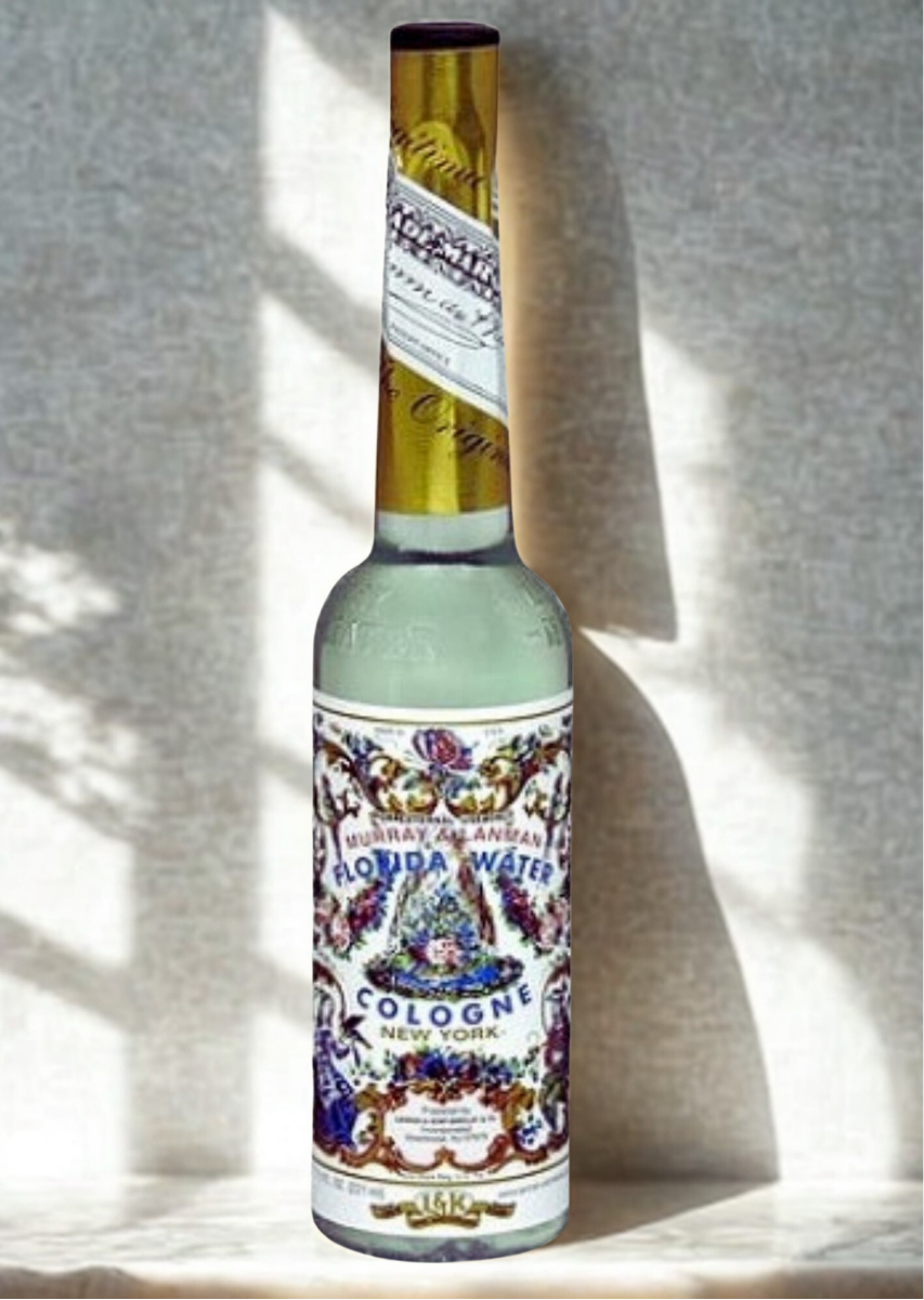 Florida Water spiritual cologne bottle for prayer, energy cleansing, and ceremonial practice.