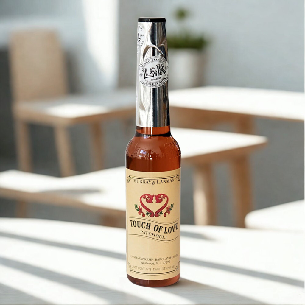 Murray & Lanman Florida Water Touch of Patchouli Cologne bottle for altar work, purification, and sacred space use.