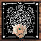 Moonlight Flower Tarot Reading Cloth altar cloth for tarot card spreads, meditation, and sacred space setup.