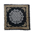 Flower of Life altar cloth, 18x18 inch, gold and silver on black
