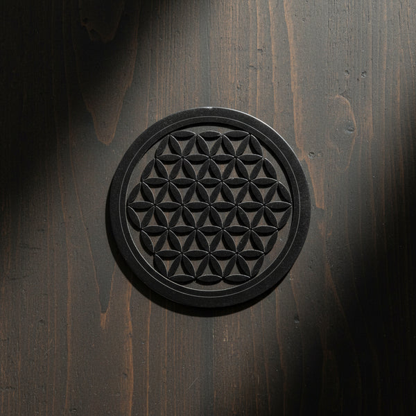 Flower of Life altar tile, 4 inch, trivet and incense holder
