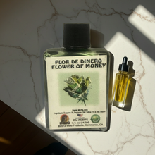Flower of Money Wish Oil bottle for prosperity practice, abundance prayers, and manifestation use.