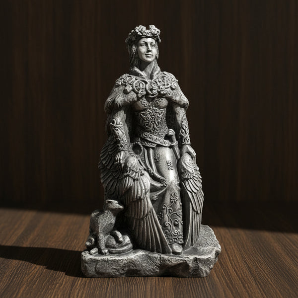 Large Freya statue, front view