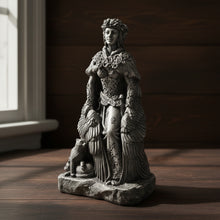 Large Freya statue, side view