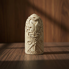 Freyja polyresin statue, side view