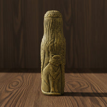 Freyja volcanic stone statue, detail view