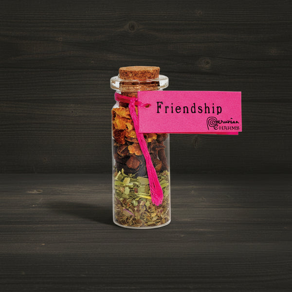 Friendship pocket spellbottle for altar and ritual use