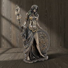Frigga statue, side view