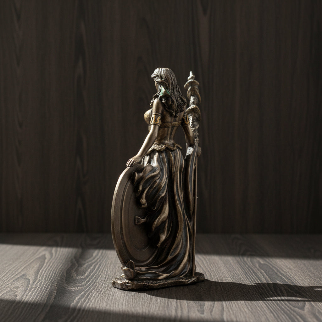 Frigga statue, detail view