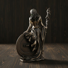 Frigga statue, back view