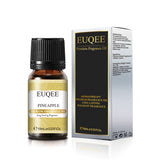 EUQEE fruity aroma blend oil bottle for diffuser use, room fragrance, and relaxing scent enjoyment.