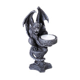 Gothic gargoyle candle holder with T-light candle