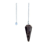 Garnet 6-sided faceted pendulum on a 9-inch chain for dowsing