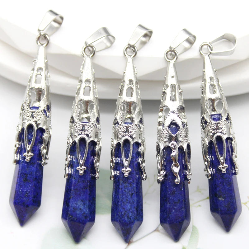Gemstone crystal pendulums healing tool for Reiki practice, chakra balancing, and energy work.