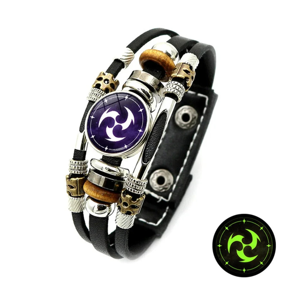 Genshin Impact luminous bracelet with God’s Eye design for cosplay styling, themed outfits, and fandom gift use.