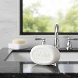 Gentle hypoallergenic soap bar for face and body cleansing, bathing, and sensitive skin care.