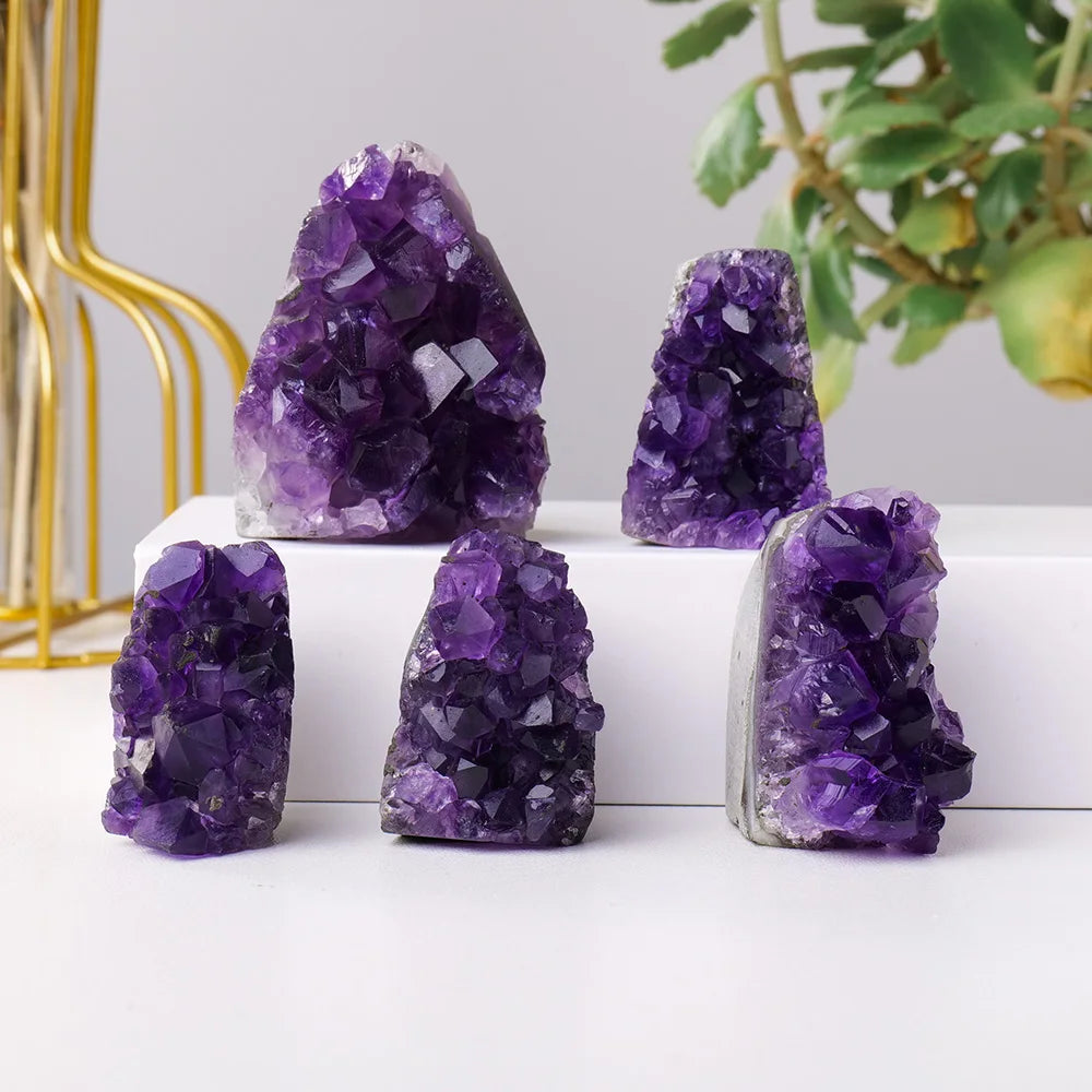 Natural Amethyst Crystal Geode raw purple amethyst geode for meditation space, sleep support, and display.