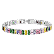 Genuine real moissanite bracelet in 925 silver for sparkling wrist wear, celebration looks, and gift-ready jewelry use.