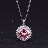 Geometric charm CZ pendant necklace with crystal accent for contemporary fashion wear, accessorizing, and occasion dressing.